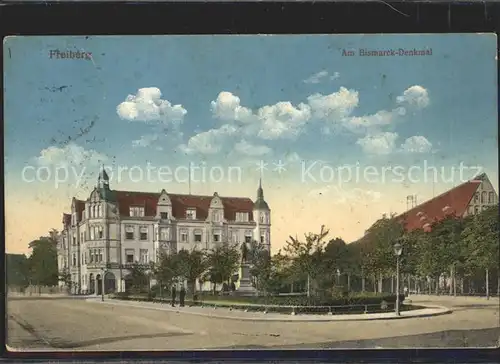 Freiberg Sachsen Am Bismarck Denkmal Kat. Freiberg