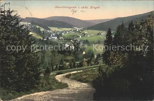 Oberrittersgruen Erzgebirge Panorama Kat. Rittersgruen