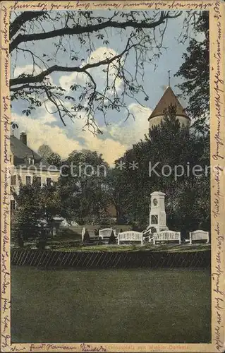 Freiberg Sachsen Schlossplatz mit Winkler Denkmal Kat. Freiberg