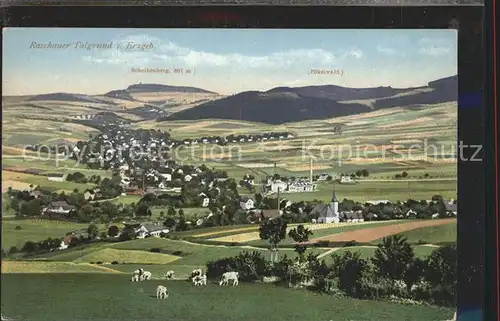 Raschau Panorama Raschauer Talgrund Kat. Raschau Erzgebirge
