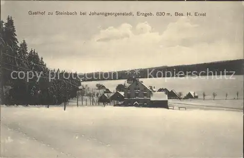 Steinbach Johanngeorgenstadt Gasthof Winterpanorama Kat. Johanngeorgenstadt