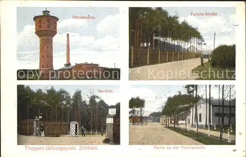Zeithain Truppenuebungsplatz Funcke Strasse Nordtor Wasserturm Kat. Zeithain