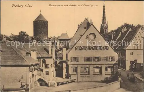 Freiberg Sachsen Donatsturm Donatsgasse Kat. Freiberg