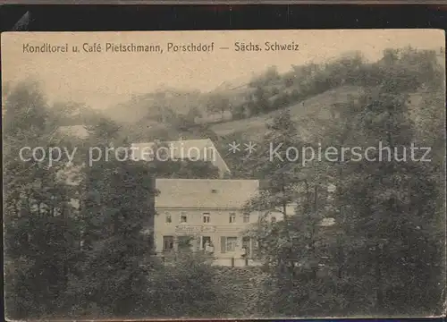 Porschdorf Konditorei Cafe Pietschmann Kat. Porschdorf