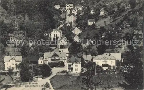 Schmilka Gesamtansicht Kat. Bad Schandau