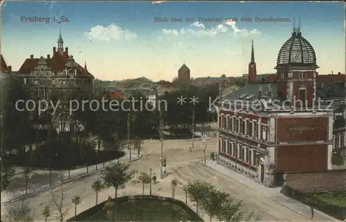 Freiberg Sachsen Postplatz Donatsturm Kat. Freiberg