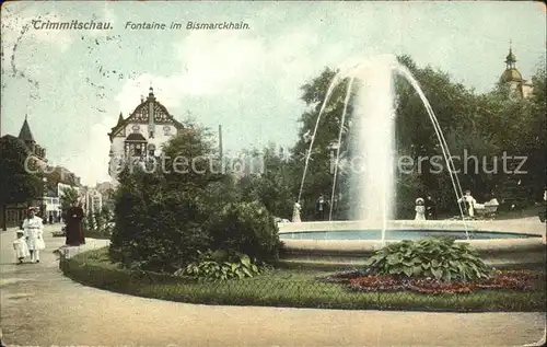 Crimmitschau Fontaine im Bismarckhain Kat. Crimmitschau