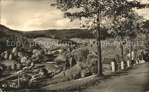 Klingenthal Vogtland Blick von der Goethestrasse nach Steindoebra Kat. Klingenthal Sachsen