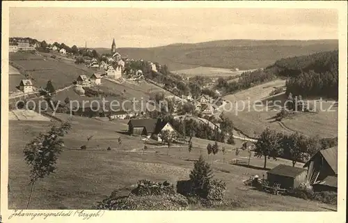 Johanngeorgenstadt Panorama Kupfertiefdruck Kat. Johanngeorgenstadt