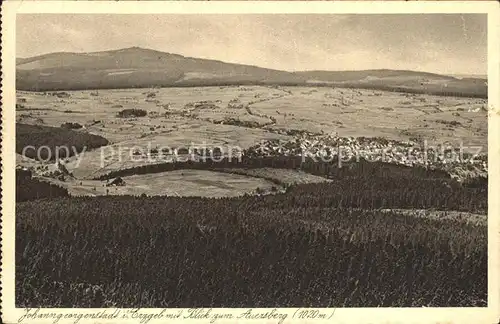 Johanngeorgenstadt Panorama Blick zum Auersberg Kat. Johanngeorgenstadt