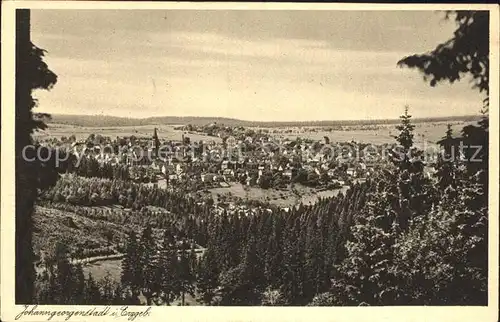 Johanngeorgenstadt Panorama Kupfertiefdruck Kat. Johanngeorgenstadt