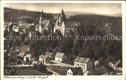 Schwarzenberg Erzgebirge Schloss und Kirche Kat. Schwarzenberg