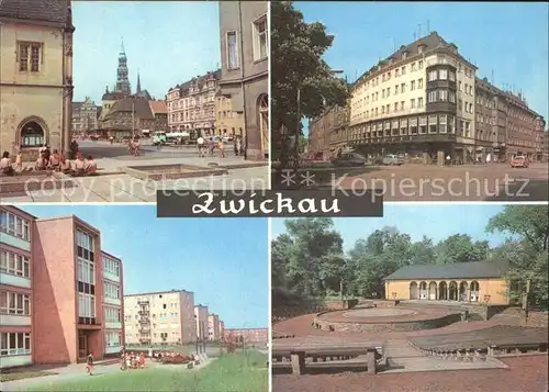 Zwickau Sachsen Markt Ringkaffee Stadtteil Eckersbach Freilichtbuehne Kat. Zwickau