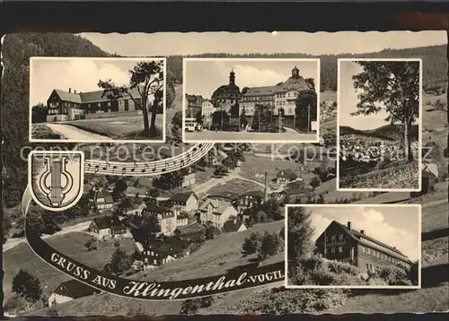 Klingenthal Vogtland Jugendherberge Aschberg Schloss Sporthotel Wappen Kat. Klingenthal Sachsen