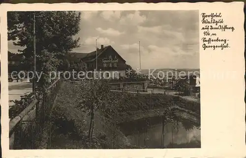 Sachsenberg Georgenthal Sporthotel Waldgut auf dem Aschberg Kat. Klingenthal Sachsen