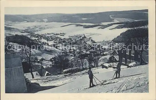 Untersachsenberg Panorama Wintersportplatz Aschberggebiet Kat. Klingenthal Sachsen