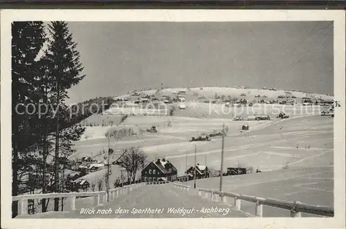 Klingenthal Vogtland Sporthotel Waldgut am Aschberg Wintersportplatz Kat. Klingenthal Sachsen