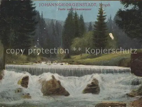 Johanngeorgenstadt Partie am Schwarzwasser Wasserfall Kat. Johanngeorgenstadt