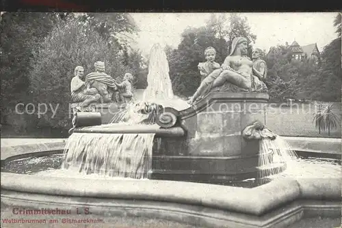 Crimmitschau Wettinbrunnen am Bismarckhain Kat. Crimmitschau