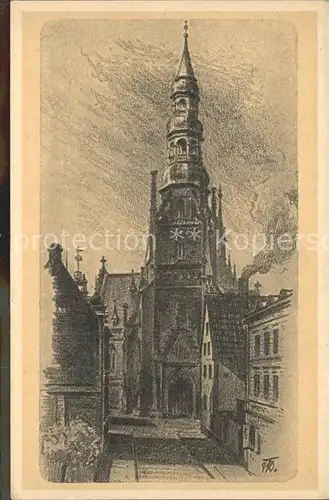 Zwickau Sachsen Marienkirche Kuenstlerkarte Kat. Zwickau