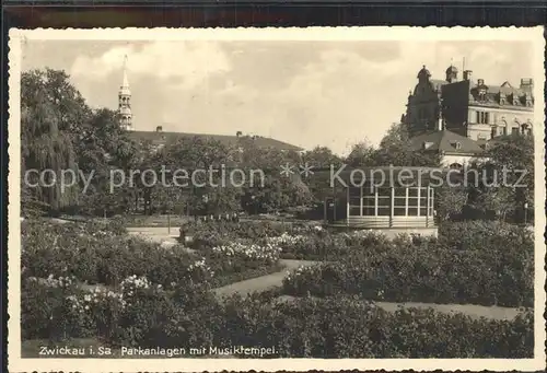 Zwickau Sachsen Parkanlage mit Musiktempel Kat. Zwickau