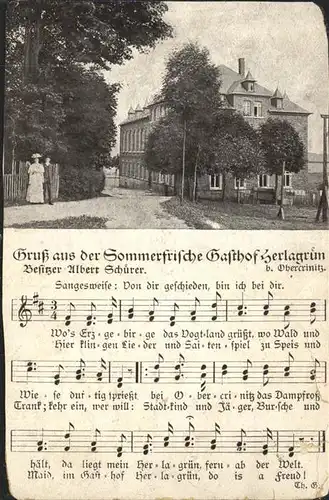 Obercrinitz Gasthaus Berlagruen Kat. Crinitzberg