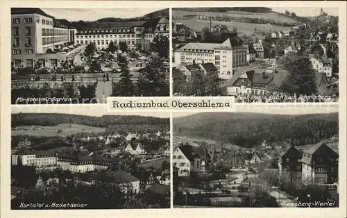 Oberschlema Erzgebirge Kurhotel Garten Schneeberg Gleesberg Viertel Badehaeuser Radiumbad Kat. Bad Schlema