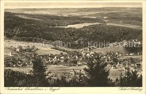 Oberschlema Erzgebirge Panorama Blick vom Gleesberg Radiumbad Kat. Bad Schlema