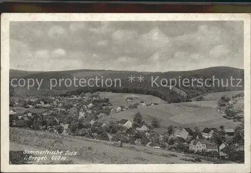 Sosa Erzgebirge Sommerfrische Panorama Kat. Sosa