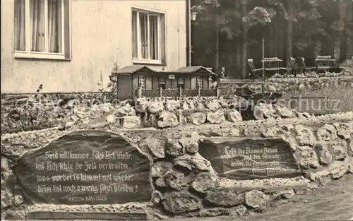 Loessnitz Erzgebirge Berggaststaette und Fremdenheim Neu Friedrichsruh Inschrift Kat. Loessnitz