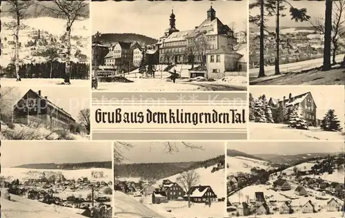 Klingenthal Vogtland Winterpanorama Das klingende Tal Sporthotel Jugendherberge Aschberg Kat. Klingenthal Sachsen