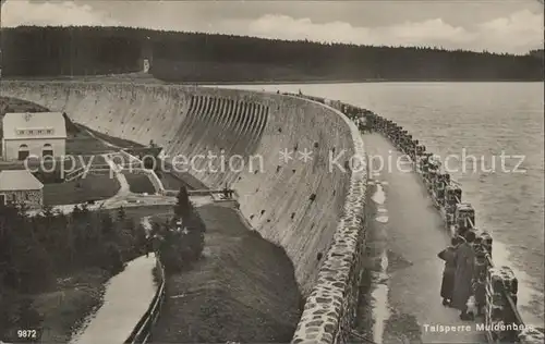 Muldenberg Vogtland Talsperre Sperrmauer Stausee Kat. Schoeneck Vogtland