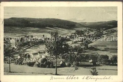 Brunndoebra Panorama Blick auf den Linkschen Grund Kat. Klingenthal Sachsen