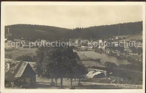 Rautenkranz Vogtland Teilansicht Sommerfrische Kat. Morgenroethe Rautenkranz