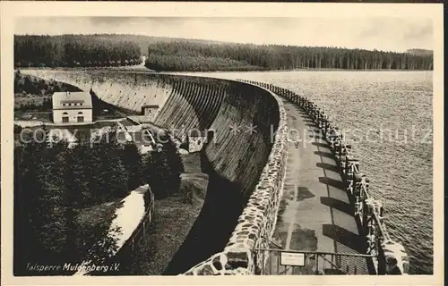 Muldenberg Vogtland Talsperre Sperrmauer Stausee Kat. Schoeneck Vogtland