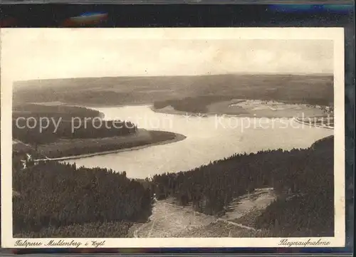 Muldenberg Vogtland Talsperre Stausee Fliegeraufnahme Kat. Schoeneck Vogtland