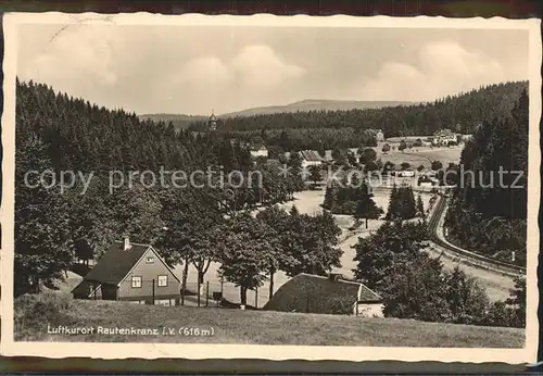 Rautenkranz Vogtland Teilansicht Luftkurort Kat. Morgenroethe Rautenkranz