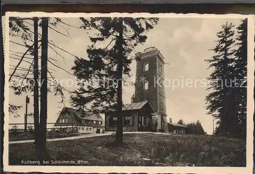 Schoenheide Erzgebirge Neues Berghaus Kuhberg Aussichtsturm Kat. Schoenheide Erzgebirge