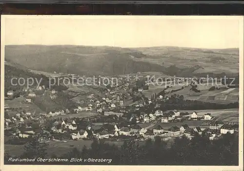 Oberschlema Erzgebirge Panorama Blick vom Gleesberg Fernsicht Kat. Bad Schlema