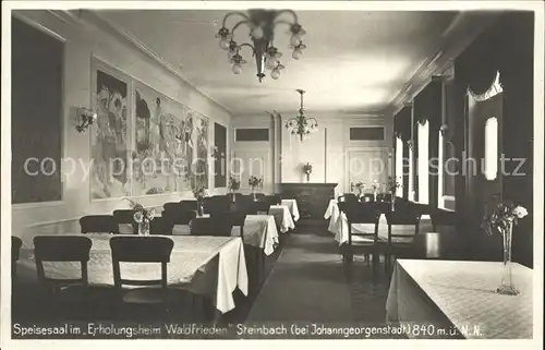 Steinbach Johanngeorgenstadt Erholungsheim Waldfrieden Speisesaal Kat. Johanngeorgenstadt