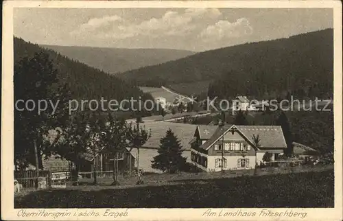 Oberrittersgruen Erzgebirge Landhaus Fritzschberg Kat. Rittersgruen