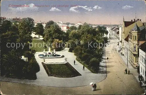 Crimmitschau Bismarckhain und Leipziger Strasse Kat. Crimmitschau