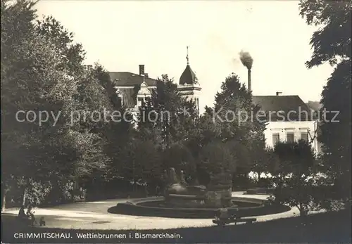 Crimmitschau Wettinbrunnen im Bismarckhain Kat. Crimmitschau