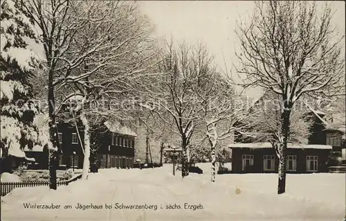 Schwarzenberg Erzgebirge Jaegerhaus im Winter Kat. Schwarzenberg