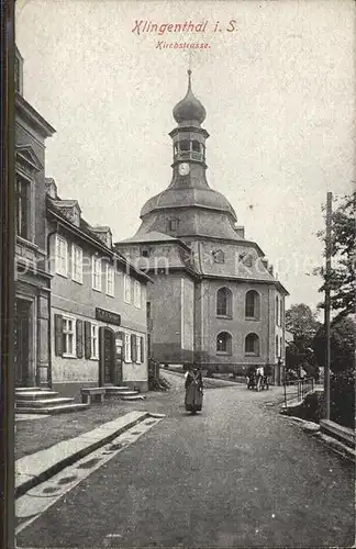 Klingenthal Vogtland Kirchstrasse Kat. Klingenthal Sachsen