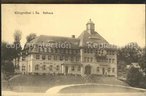 Klingenthal Vogtland Rathaus Kat. Klingenthal Sachsen