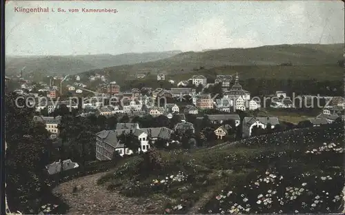 Klingenthal Vogtland Blick vom Kammerberg Kat. Klingenthal Sachsen