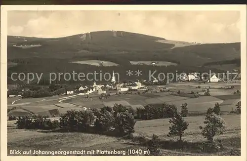 Johanngeorgenstadt Blick vom Plattenberg Kat. Johanngeorgenstadt