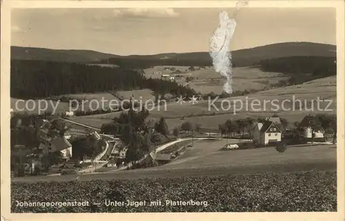 Johanngeorgenstadt mit Plattenberg Kat. Johanngeorgenstadt