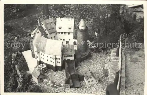 Waschleithe Heimatecke Miniatur Burg Scharfenstein Kat. Beierfeld Erzgebirge